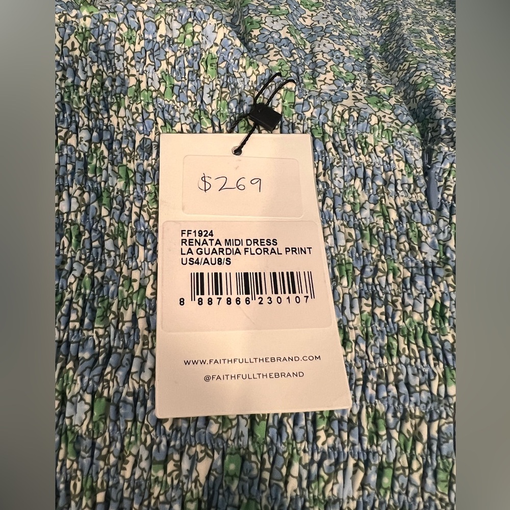 Faithfull The Brand Renata Midi Dress In La Guardia Floral - New with Tags - Picture 12 of 13